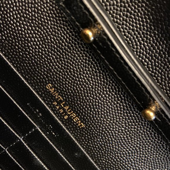 CLASSIC CASSANDRE CHAIN WALLET IN GRAIN DE POUDRE LEATHER - Picture 5 of 13